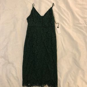 NWT ASTR the Label Dark Green Lace Dress XL